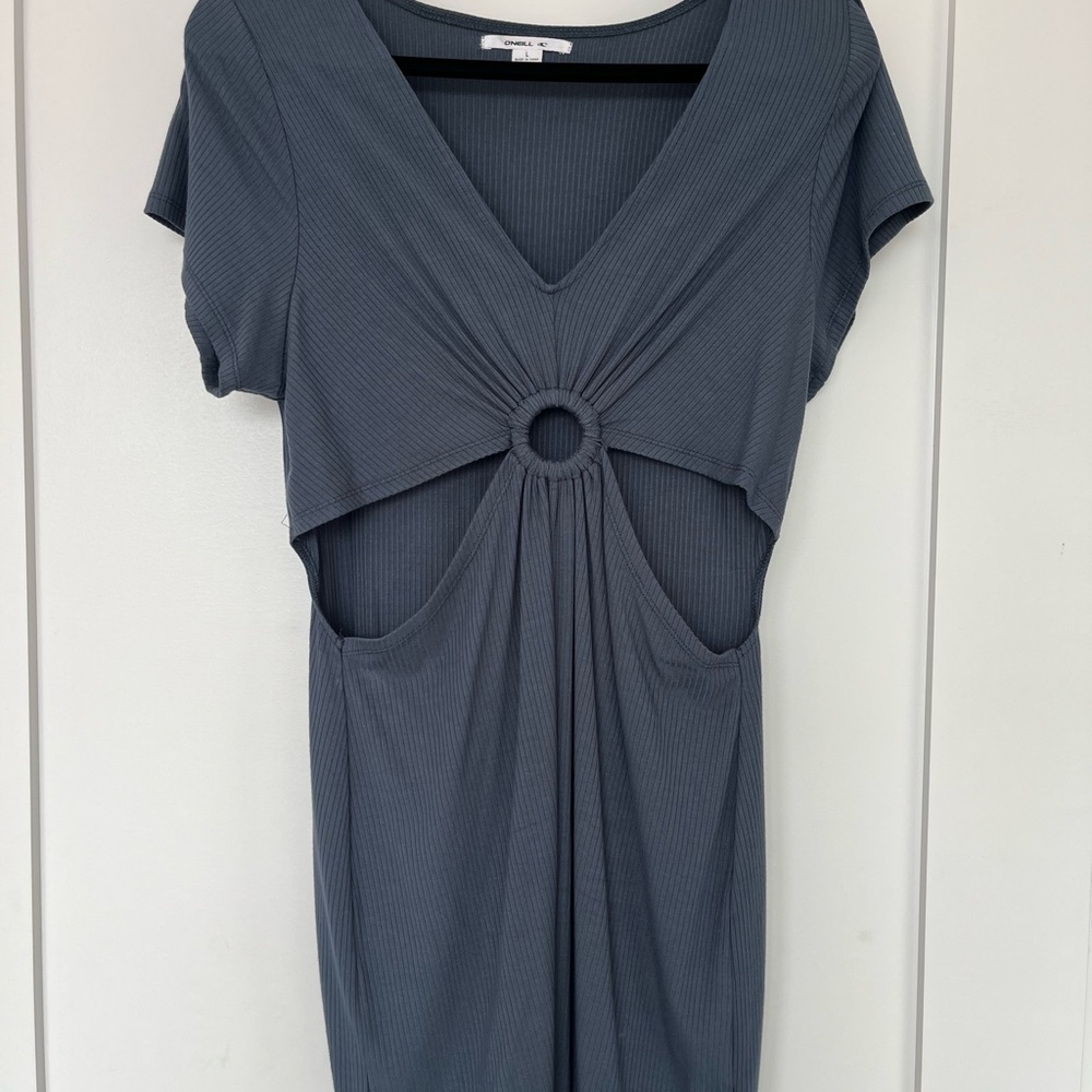 O'Neill Ribbed Bodycon Mini Dress with Cutouts